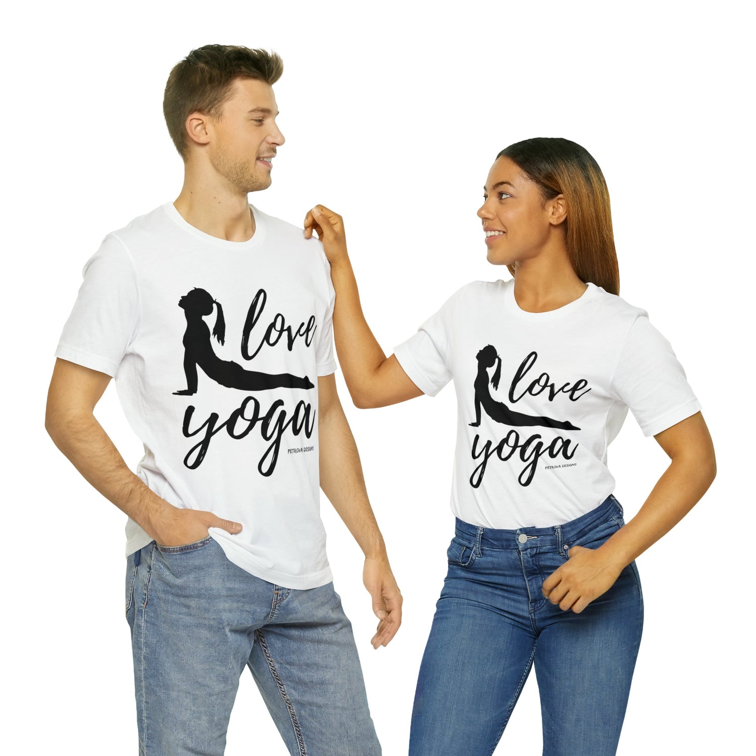 T-Shirt Text Shirt for Men & Women Black Bella Canvas Shirts for Tshirt Outfit Aesthetic Yoga Petrova Designs