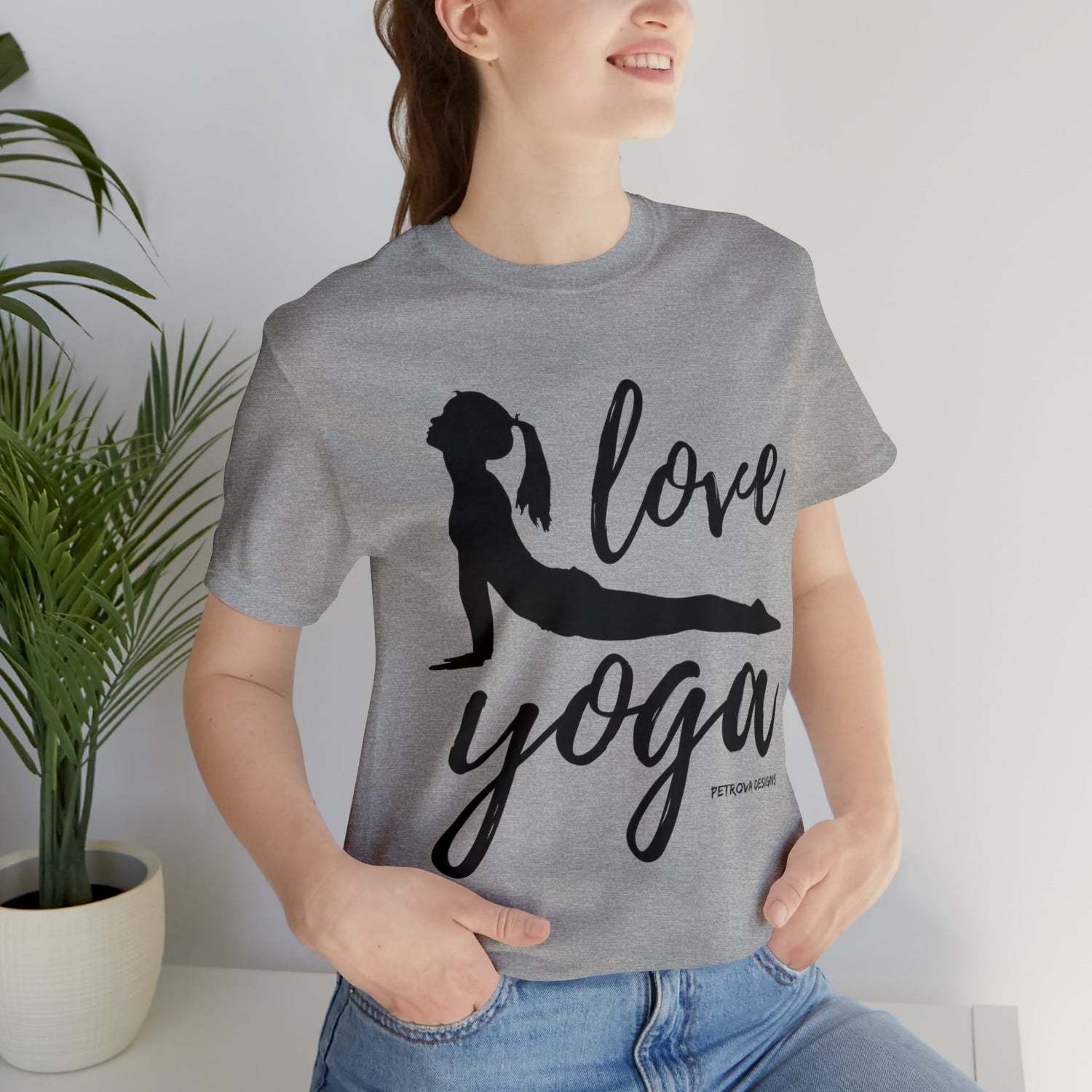 T-Shirt Text Shirt for Men & Women Black Bella Canvas Shirts for Tshirt Outfit Aesthetic Yoga Petrova Designs