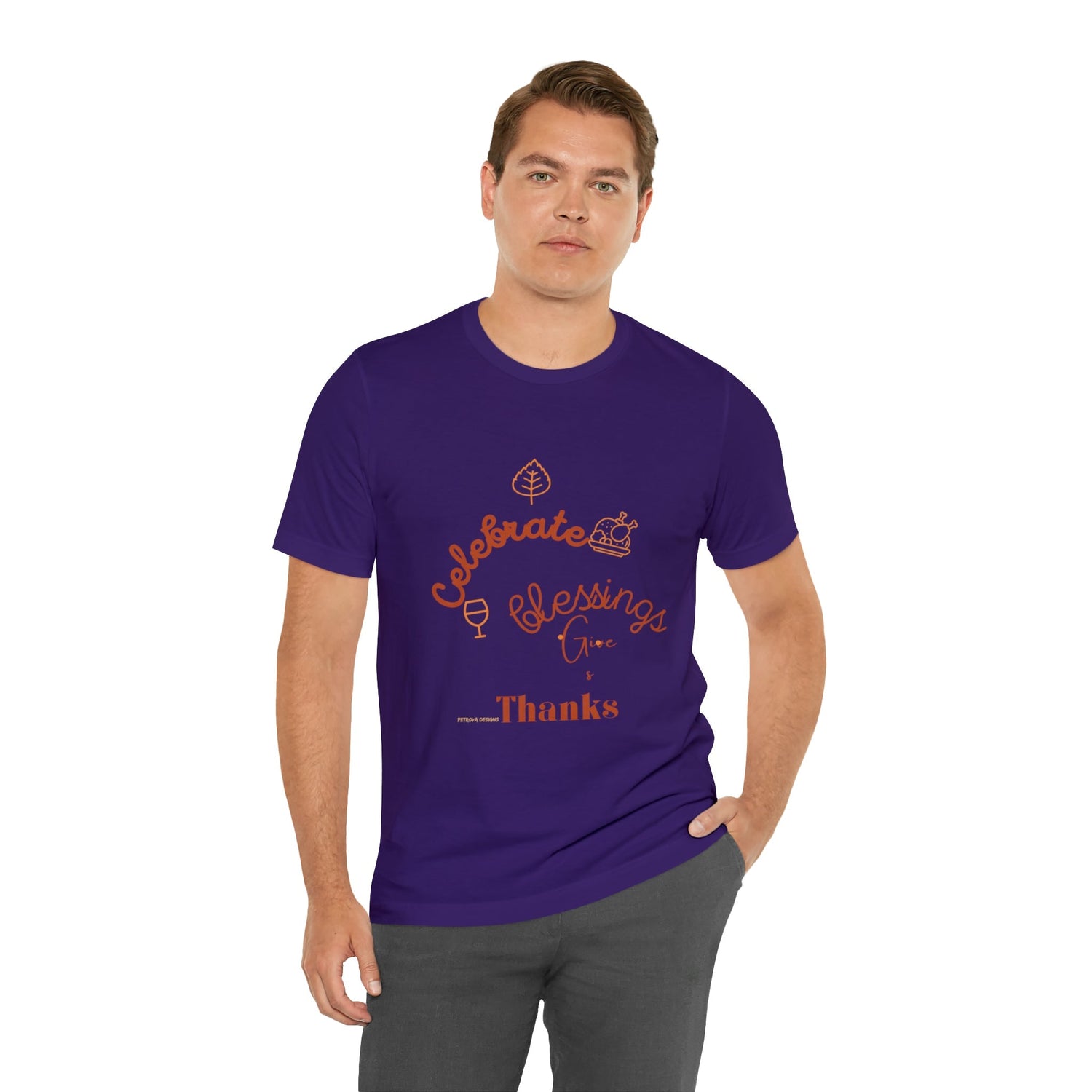 T-Shirt Thanksgiving Text Shirt for Men & Women Black Bella Canvas Shirts for Tshirt Outfit Aesthetic Petrova Designs