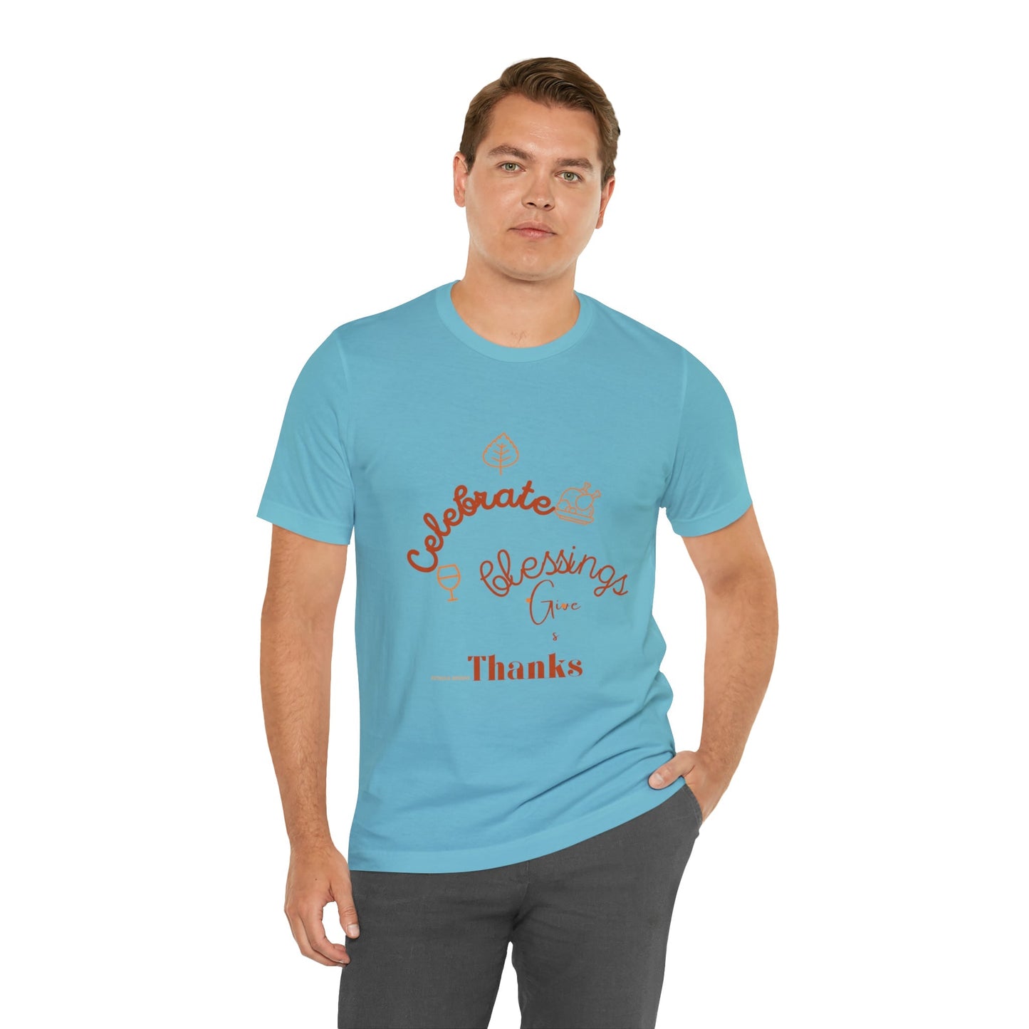 T-Shirt Thanksgiving Text Shirt for Men & Women Black Bella Canvas Shirts for Tshirt Outfit Aesthetic Petrova Designs