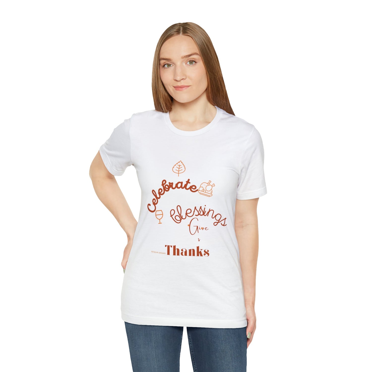 T-Shirt Thanksgiving Text Shirt for Men & Women Black Bella Canvas Shirts for Tshirt Outfit Aesthetic Petrova Designs