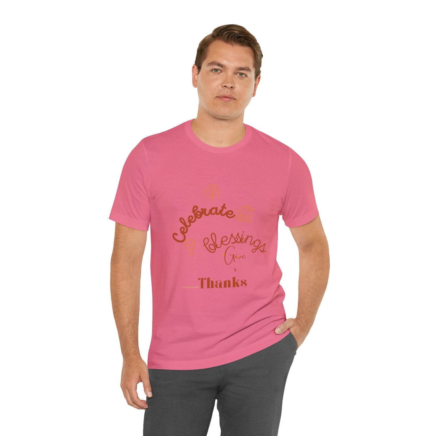 T-Shirt Thanksgiving Text Shirt for Men & Women Black Bella Canvas Shirts for Tshirt Outfit Aesthetic Petrova Designs