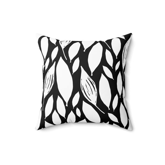 Home Decor Throw Pillow Bedroom Sofa Throw Pillows for Couch Decorative Pillows and Throws Black White Floral Petrova Designs