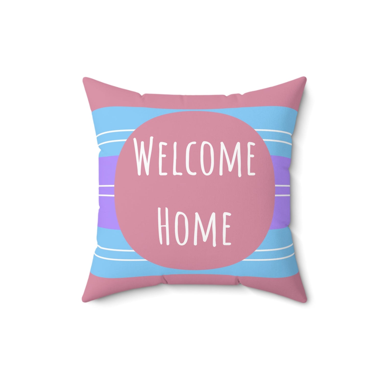 Home Decor Throw Pillow Covers and Inserts for Couch Sofa Throw Pillows Bedroom Living Room Pink Welcome Petrova Designs