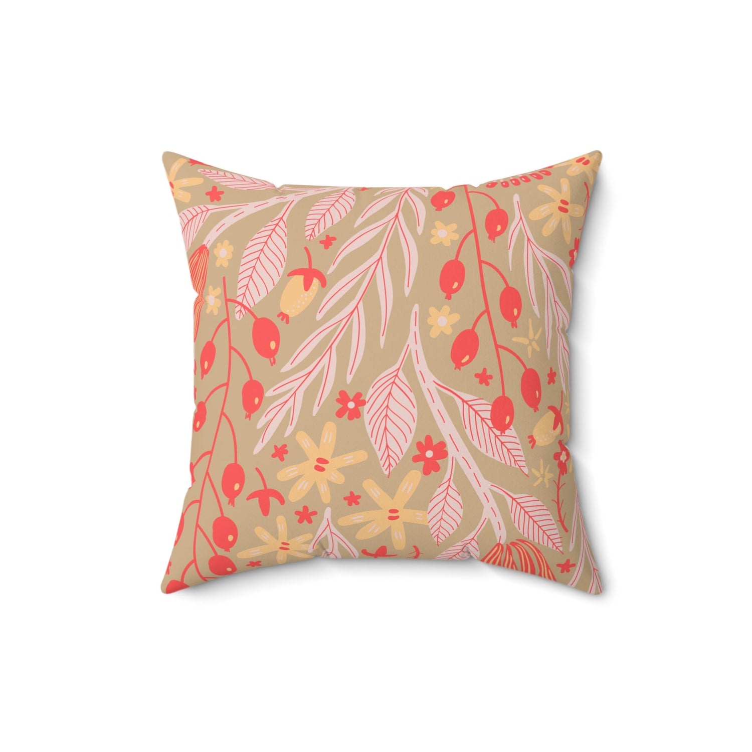 Home Decor Throw Pillow for Couch Sofa Accent Pillows Living Room Decorative Cushions and Throws Beige Floral Pastel Petrova Designs