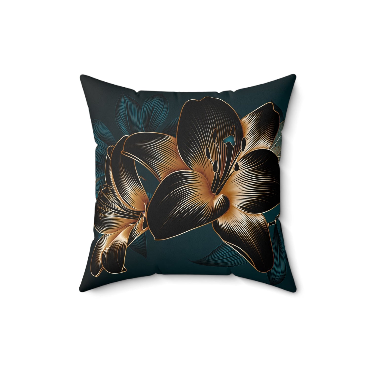 Home Decor Throw Pillow on Bed Couch Pillows and Throws Decorative Sofa Accent Pillows Navy Floral Petrova Designs