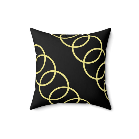 Home Decor Throw Pillows Decor for Couch and Bed Sofa Accent Pillows Living Room Throw Pillow Black Yellow Petrova Designs