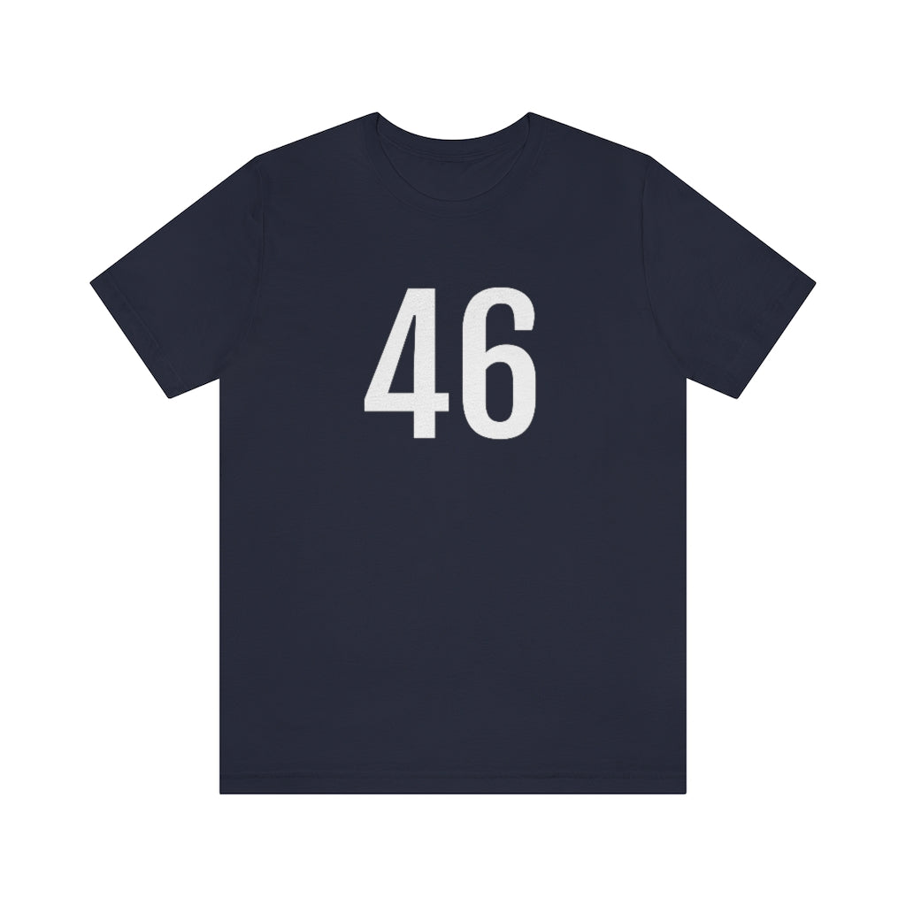 T-Shirt with Number 46 On | Numbered Tee Navy T-Shirt Petrova Designs