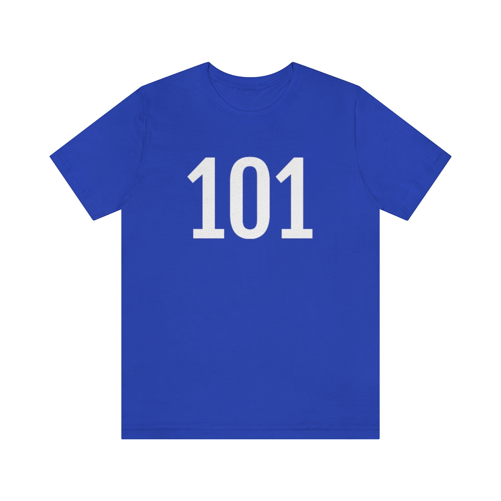 T-Shirt with Number 101 On | Numbered Tee True Royal T-Shirt Petrova Designs