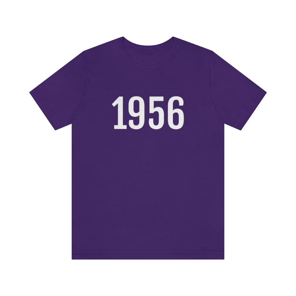 T-Shirt with Number 1956 On | Numbered Tee Team Purple T-Shirt Petrova Designs