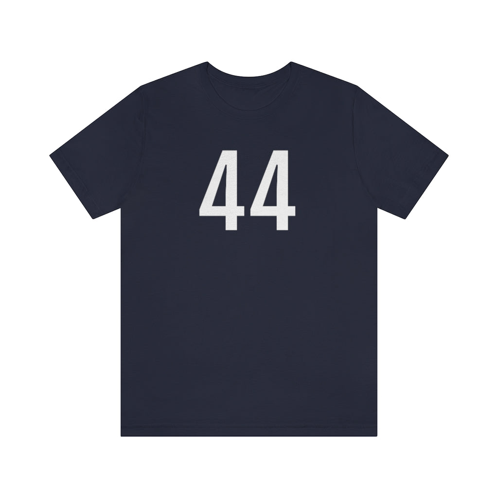 T-Shirt with Number 44 On | Numbered Tee Navy T-Shirt Petrova Designs