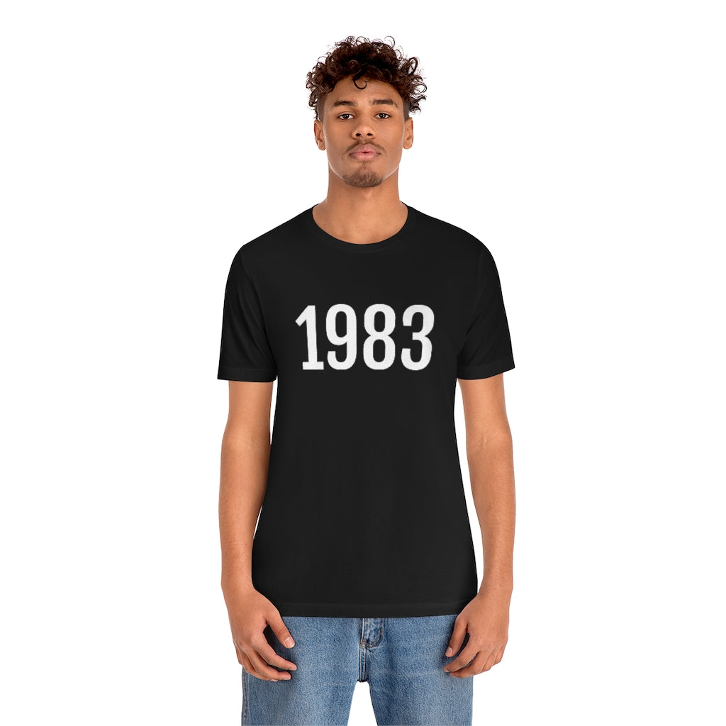 T-Shirt with Number 1983 On | Numbered Tee T-Shirt Petrova Designs