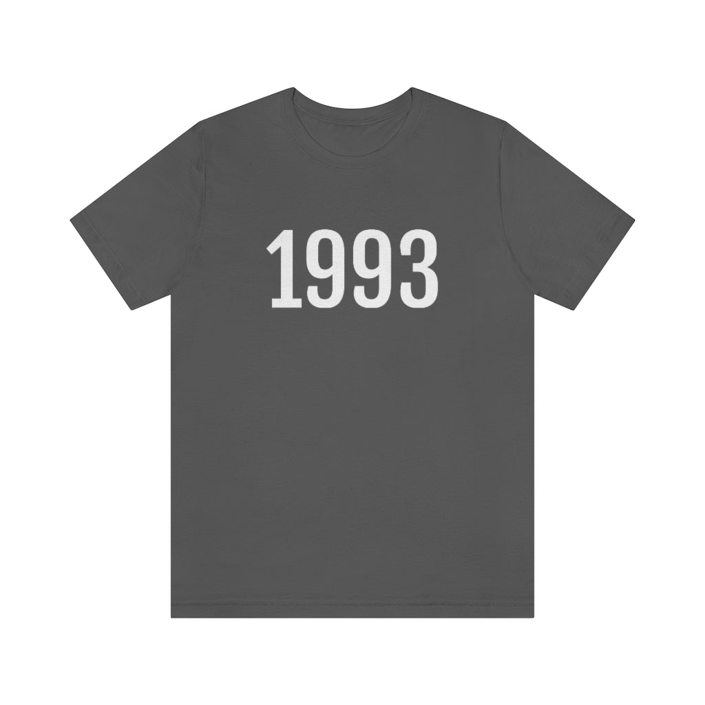 T-Shirt with Number 1993 On | Numbered Tee Asphalt T-Shirt Petrova Designs