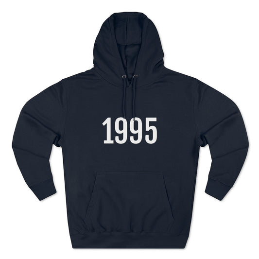Navy Hoodie Sweatshirt Numbered Hoodie with Numerology Numbers Year 1995 Petrova Designs