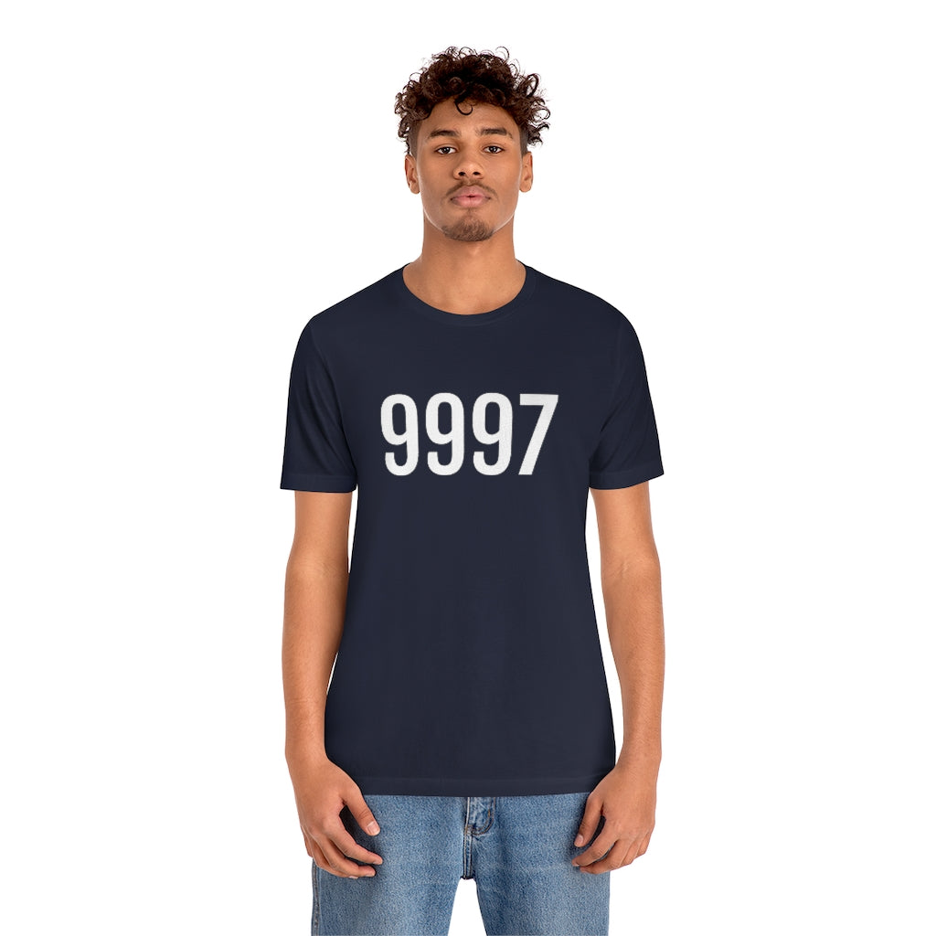 T-Shirt with Number 9997 On | Numbered Tee T-Shirt Petrova Designs