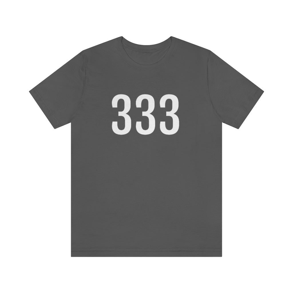 T-Shirt with Number 333 On | Numbered Tee Asphalt T-Shirt Petrova Designs