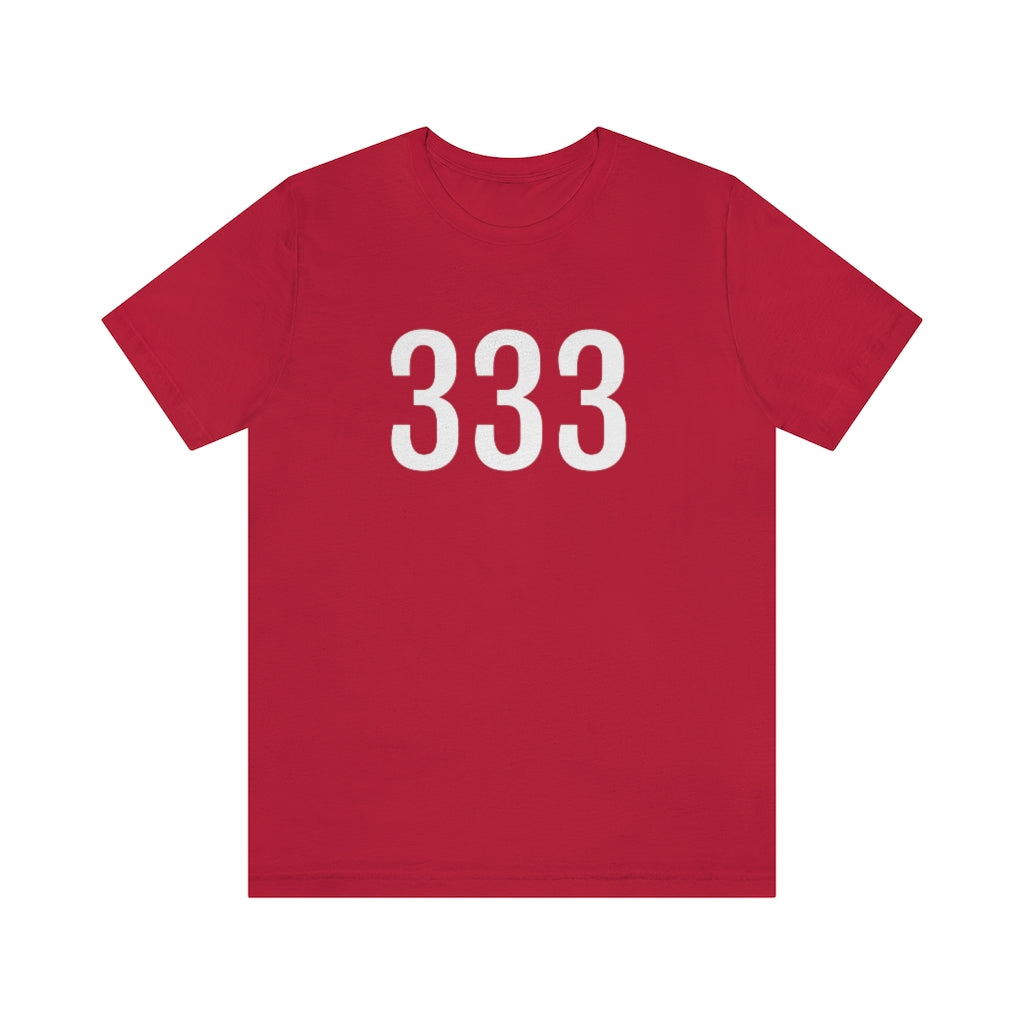 Red T-Shirt Tshirt Numerology Numbers Gift for Friends and Family Short Sleeve T Shirt with Angel Number Petrova Designs