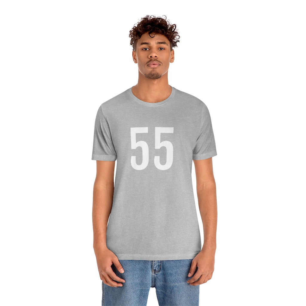 T-Shirt with Number 55 On | Numbered Tee T-Shirt Petrova Designs