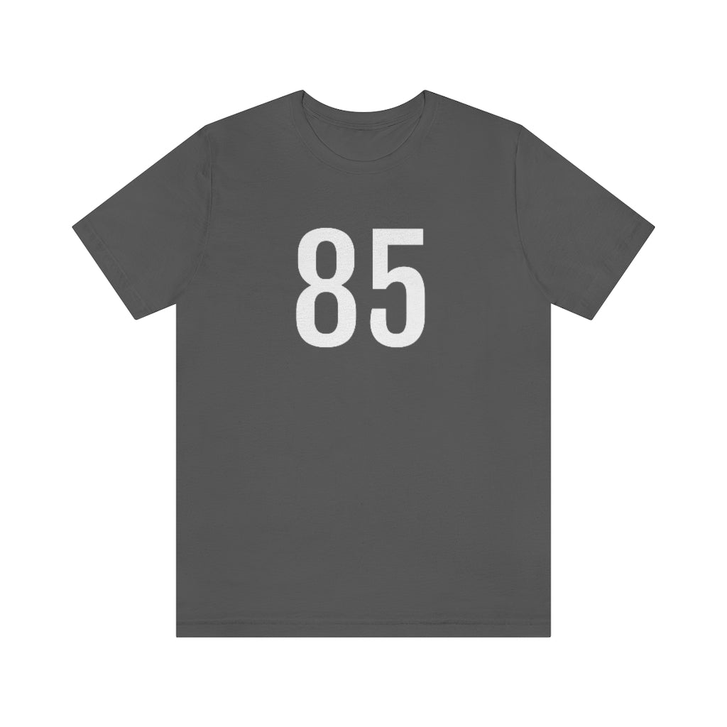 T-Shirt with Number 85 On | Numbered Tee Asphalt T-Shirt Petrova Designs