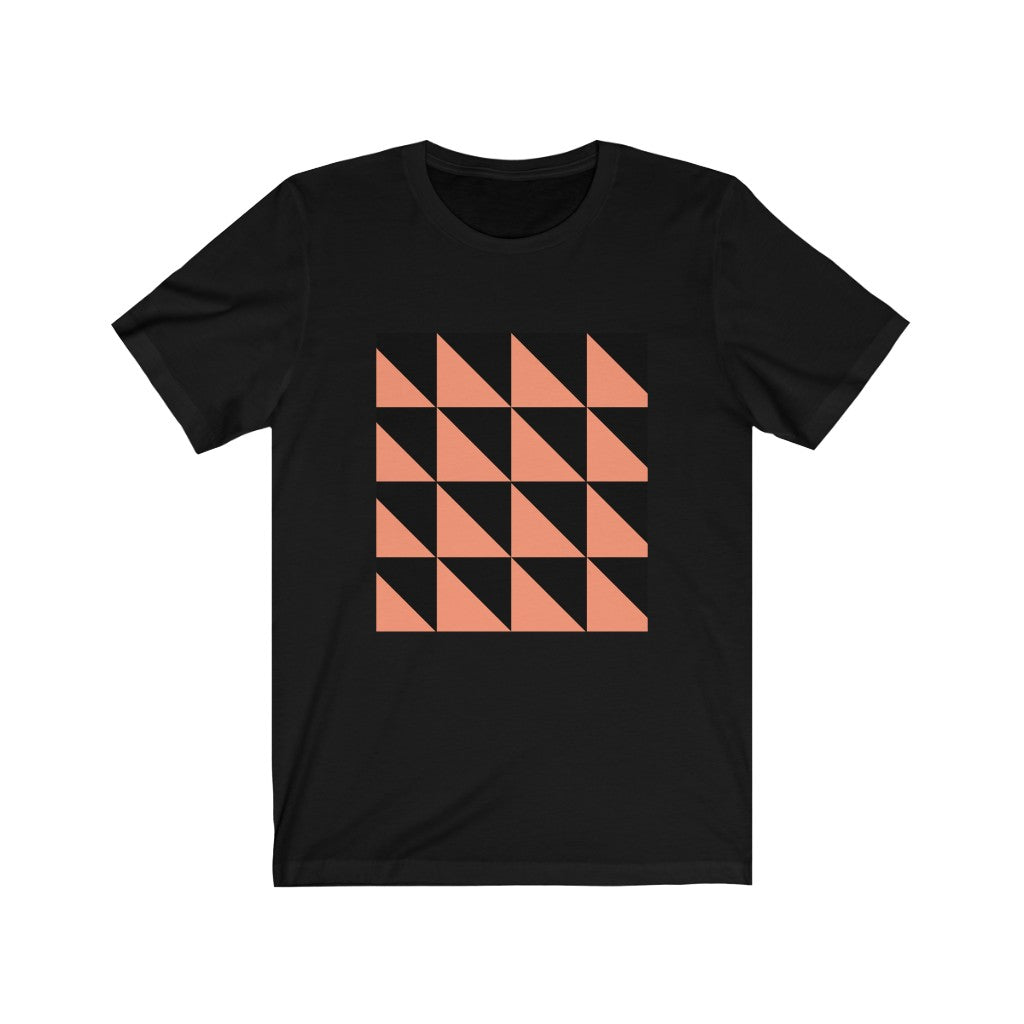 Geometric Pattern T-Shirt | Geometrical Pattern Apparel Black T-Shirt Petrova Designs