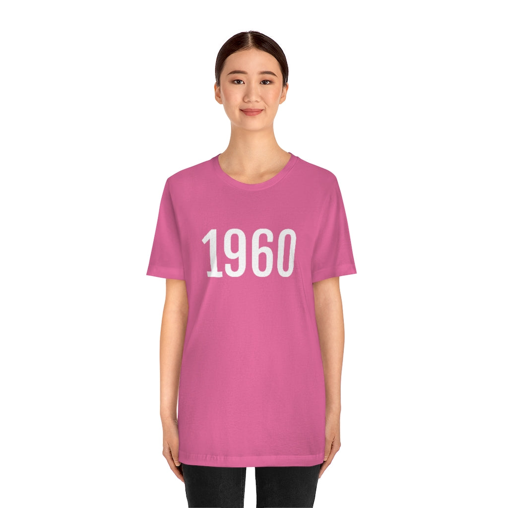 T-Shirt with Number 1960 On | Numbered Tee T-Shirt Petrova Designs