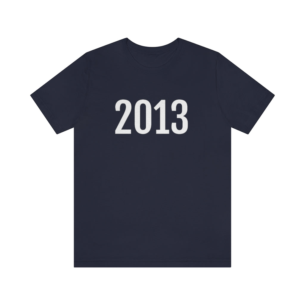 T-Shirt with Number 2013 On | Numbered Tee Navy T-Shirt Petrova Designs
