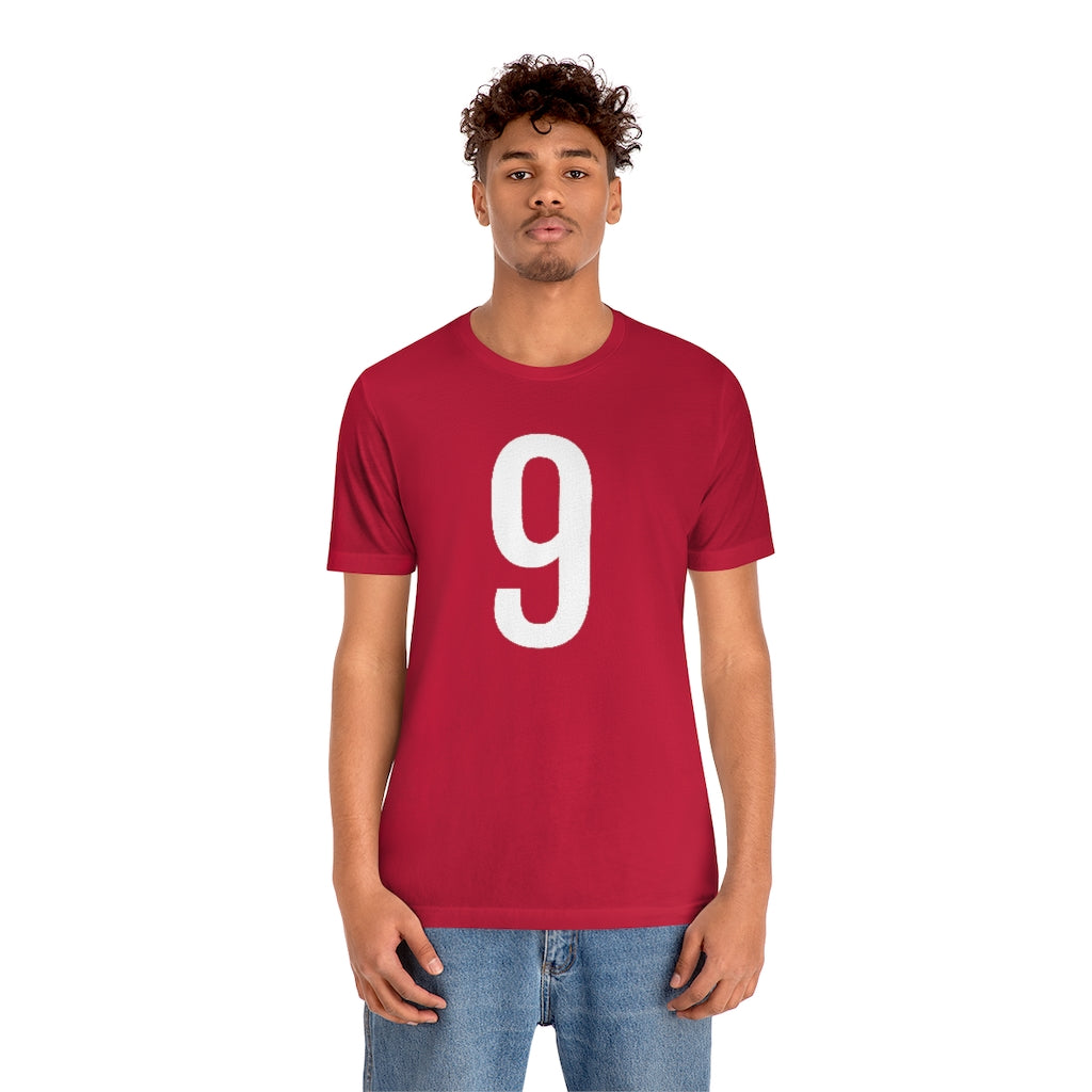 T-Shirt with Number 9 On | Numbered Tee T-Shirt Petrova Designs