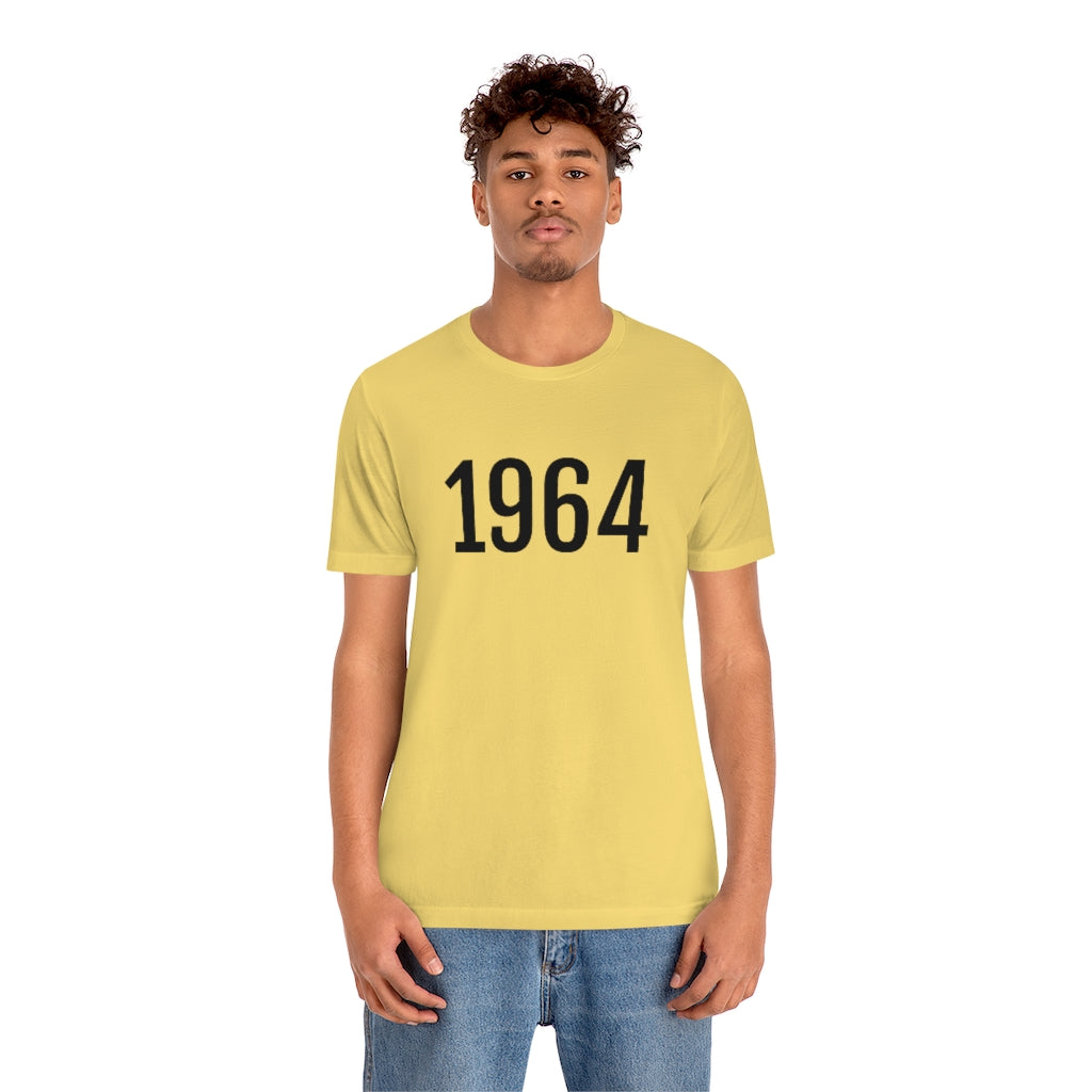 T-Shirt with Number 1964 On | Numbered Tee T-Shirt Petrova Designs