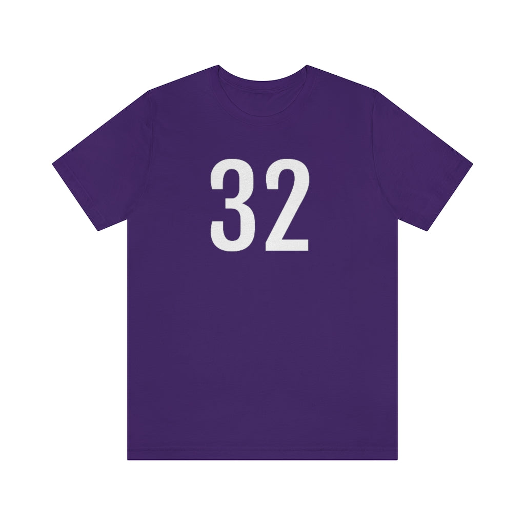 T-Shirt with Number 32 On | Numbered Tee Team Purple T-Shirt Petrova Designs