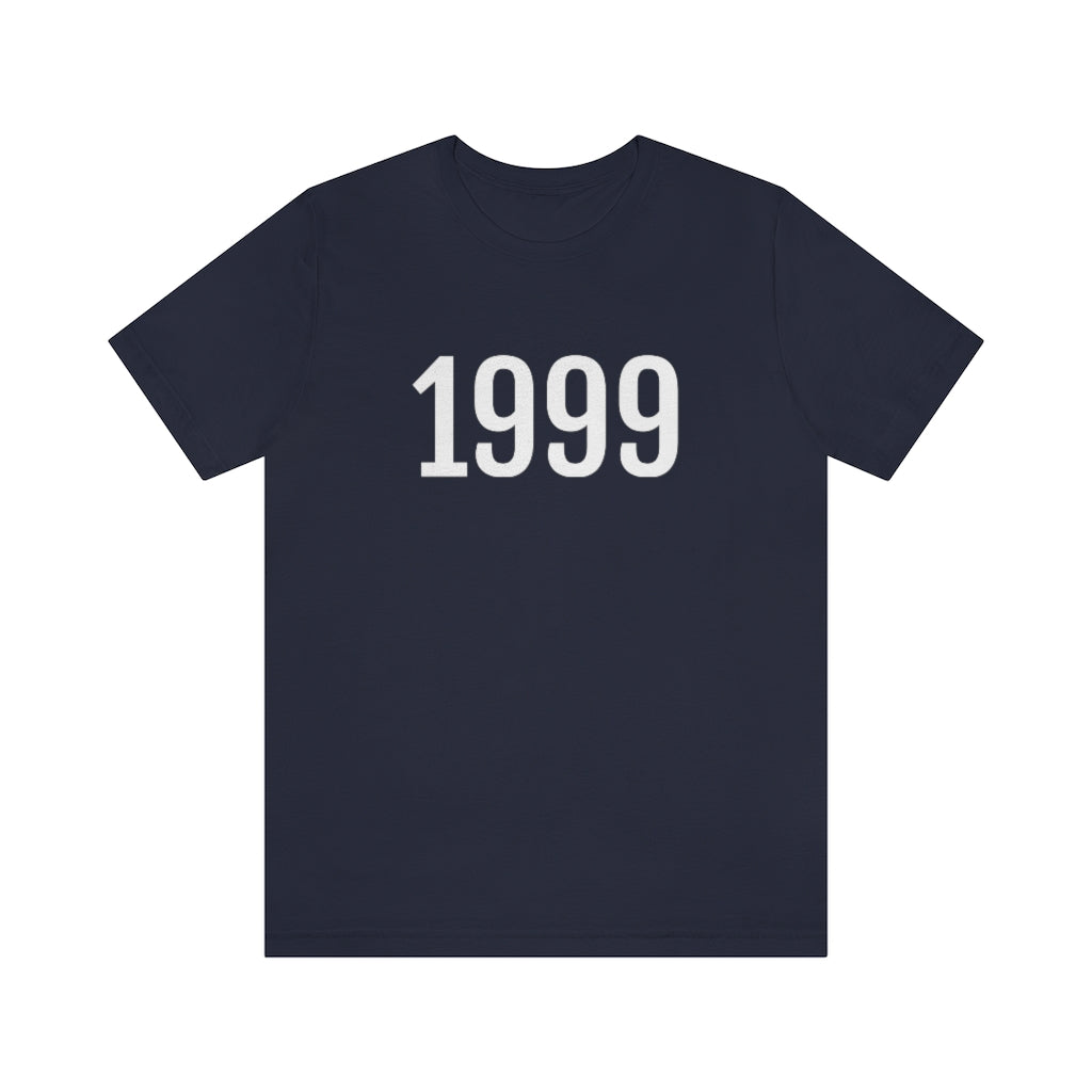 T-Shirt with Number 1999 On | Numbered Tee Navy T-Shirt Petrova Designs