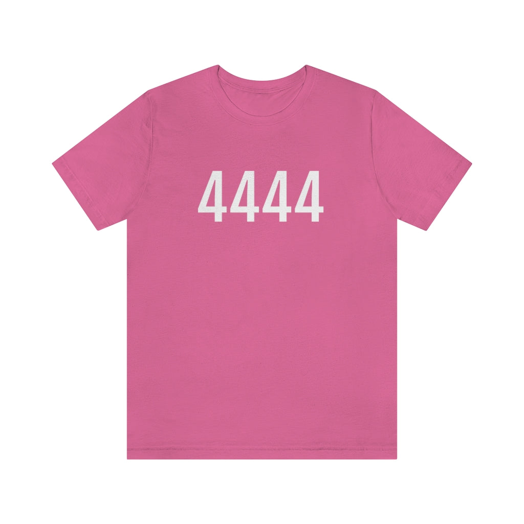 T-Shirt with Number 4444 On | Numbered Tee Charity Pink T-Shirt Petrova Designs
