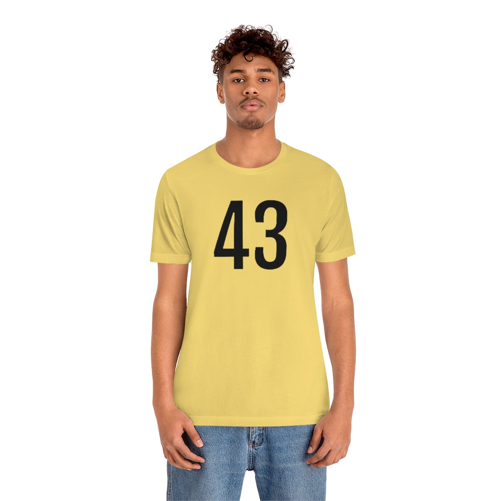 T-Shirt with Number 43 On | Numbered Tee T-Shirt Petrova Designs