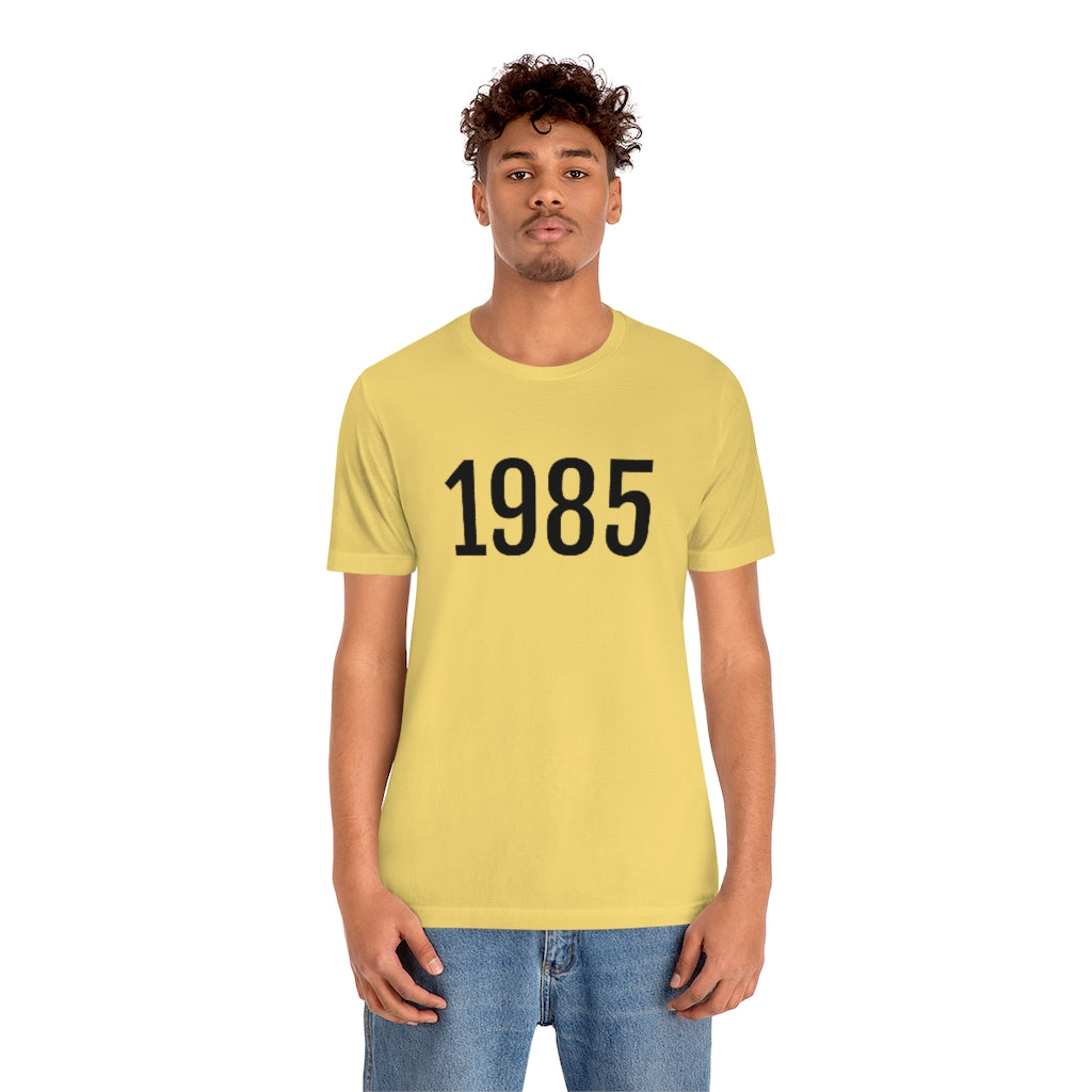 T-Shirt with Number 1985 On | Numbered Tee T-Shirt Petrova Designs