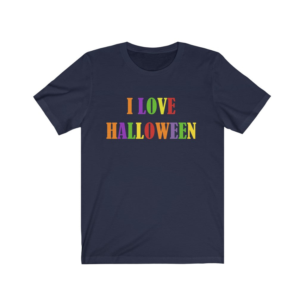 Halloween Tee | "I Love Halloween" T-Shirt Navy T-Shirt Petrova Designs