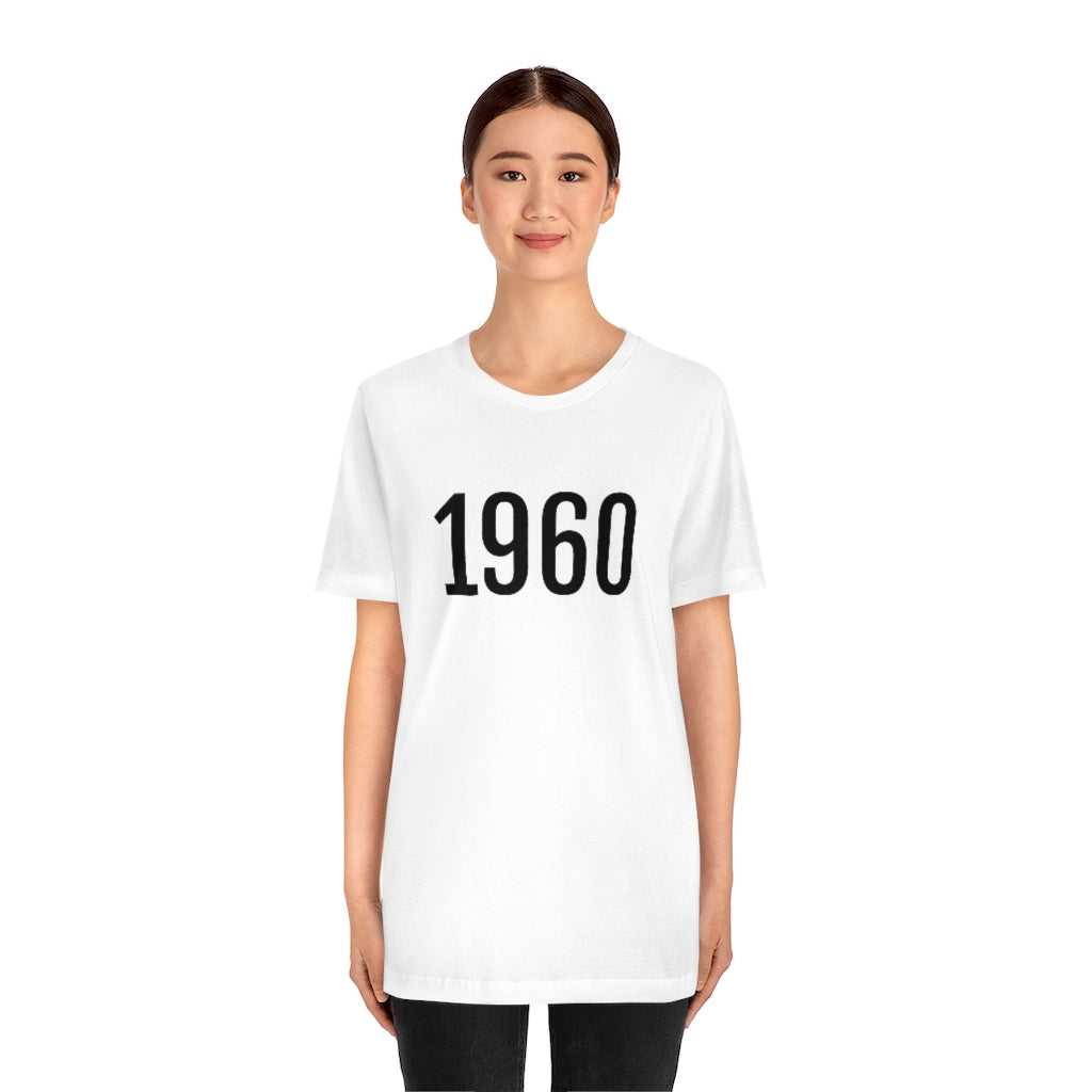 T-Shirt with Number 1960 On | Numbered Tee T-Shirt Petrova Designs