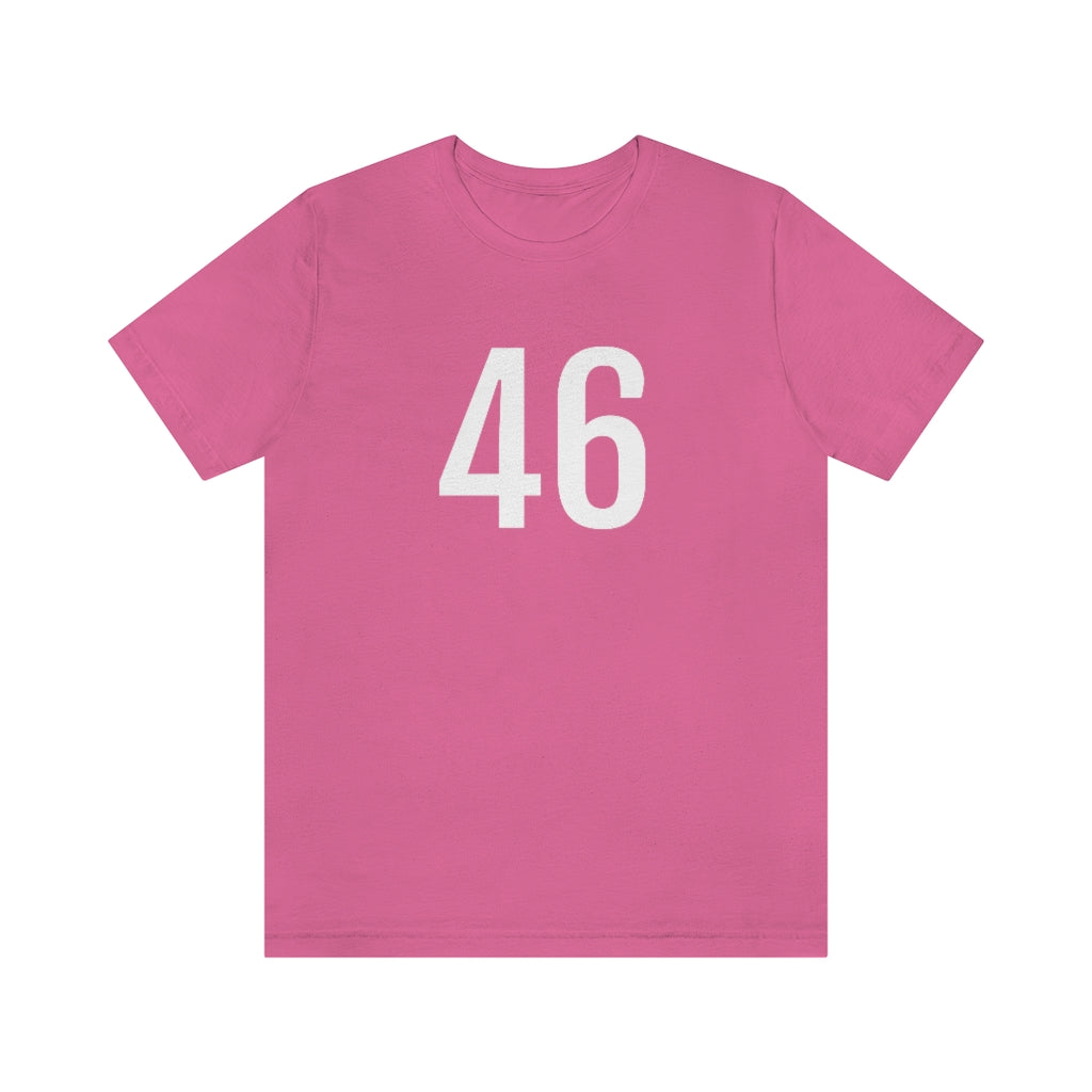 T-Shirt with Number 46 On | Numbered Tee Charity Pink T-Shirt Petrova Designs