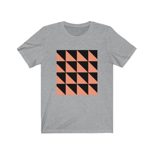 Athletic Heather T-Shirt Tshirt Design Gift for Friend and Family Short Sleeved Shirt Geometric Petrova Designs