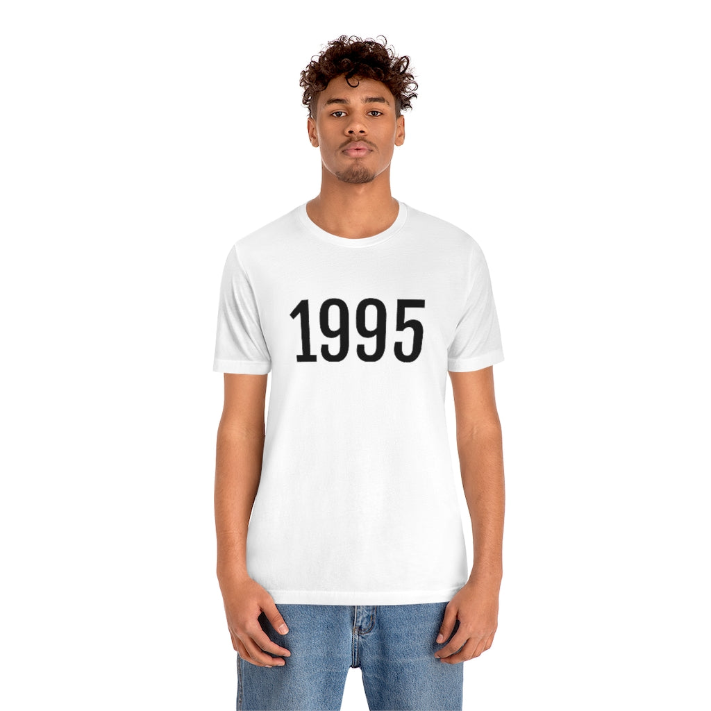 T-Shirt with Number 1995 On | Numbered Tee T-Shirt Petrova Designs