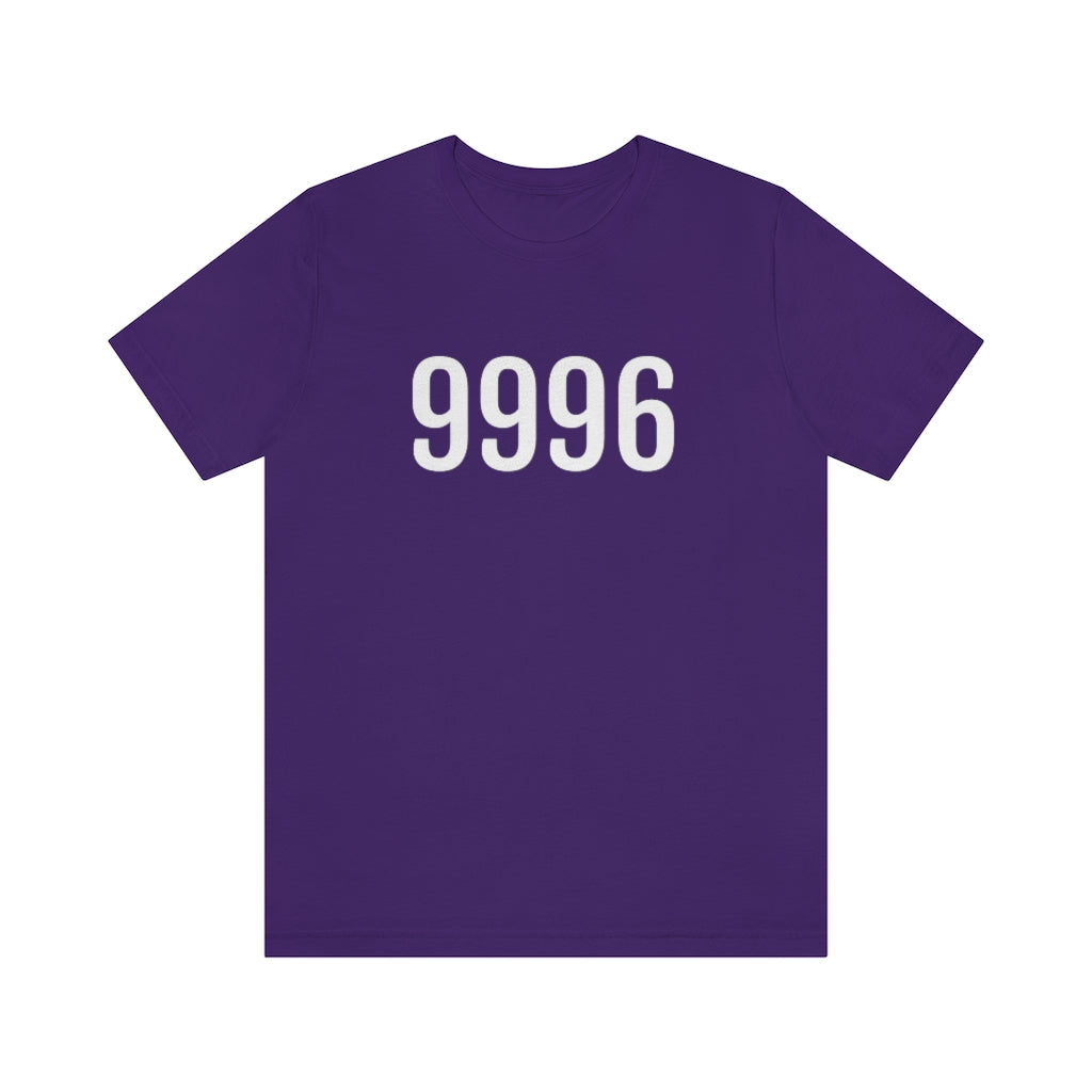 T-Shirt with Number 9996 On | Numbered Tee Team Purple T-Shirt Petrova Designs