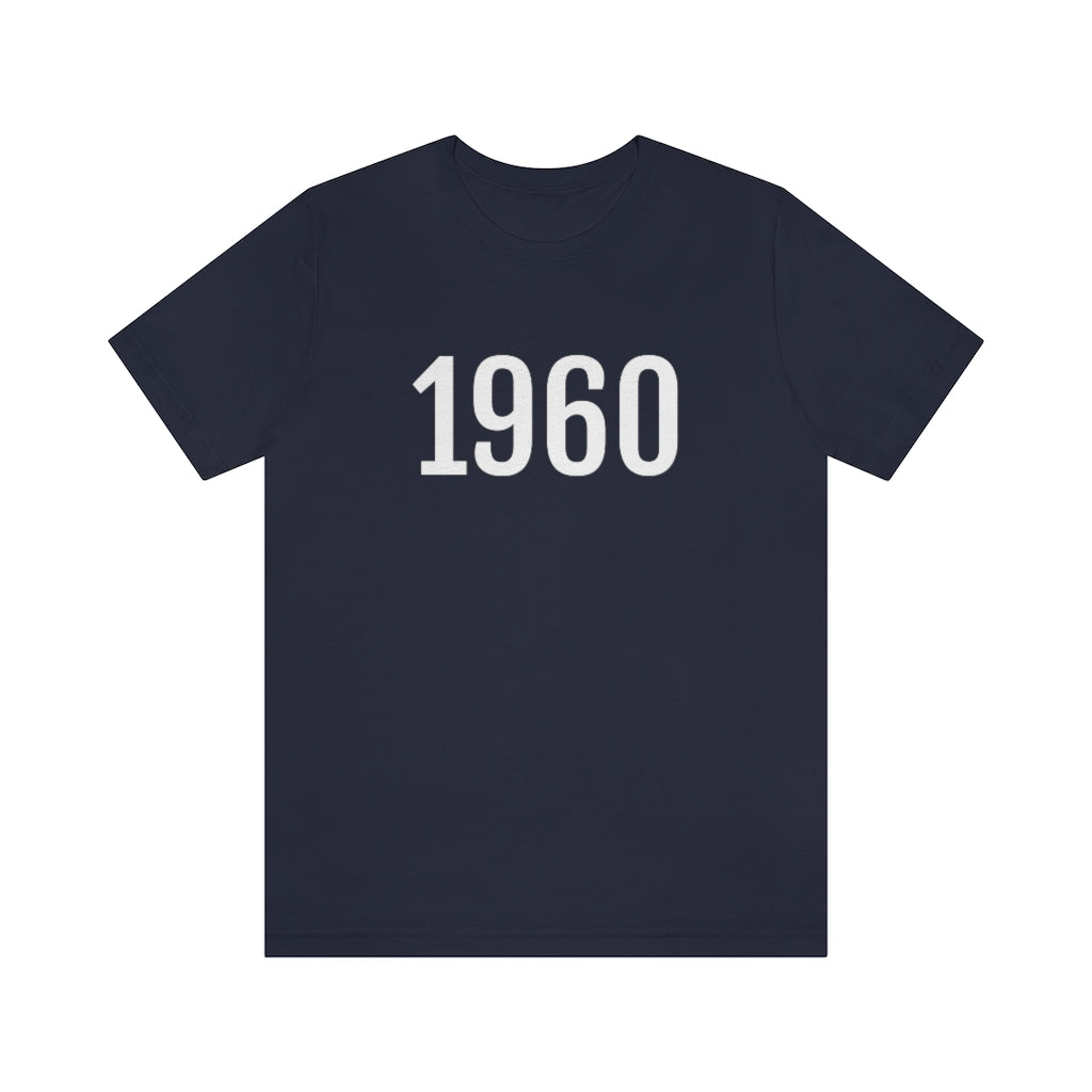 T-Shirt with Number 1960 On | Numbered Tee Navy T-Shirt Petrova Designs