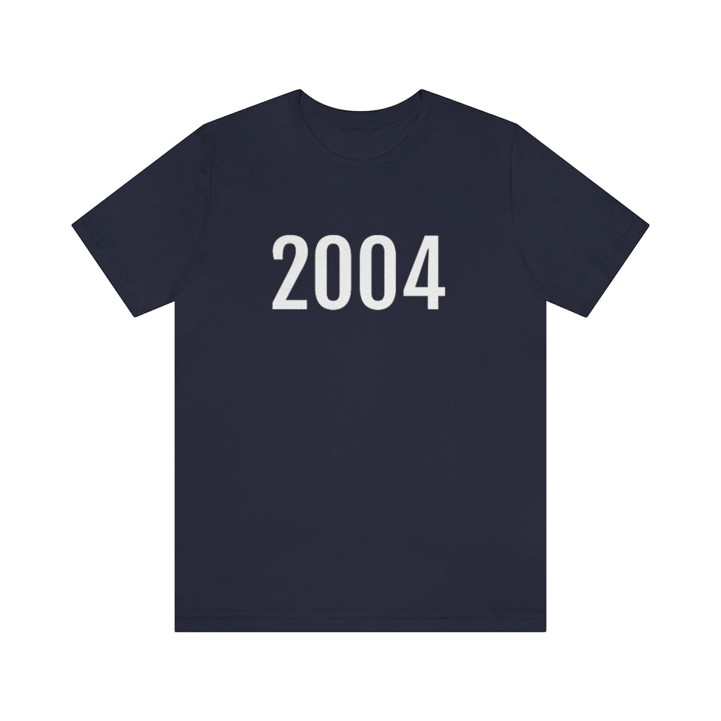 T-Shirt with Number 2004 On | Numbered Tee Navy T-Shirt Petrova Designs