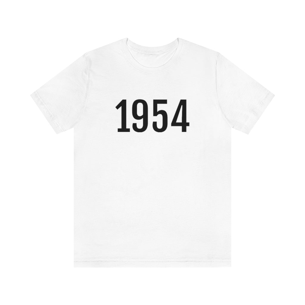 T-Shirt with Number 1954 On | Numbered Tee White T-Shirt Petrova Designs