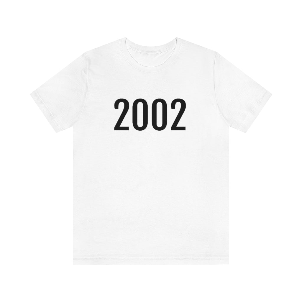 T-Shirt with Number 2002 On | Numbered Tee White T-Shirt Petrova Designs