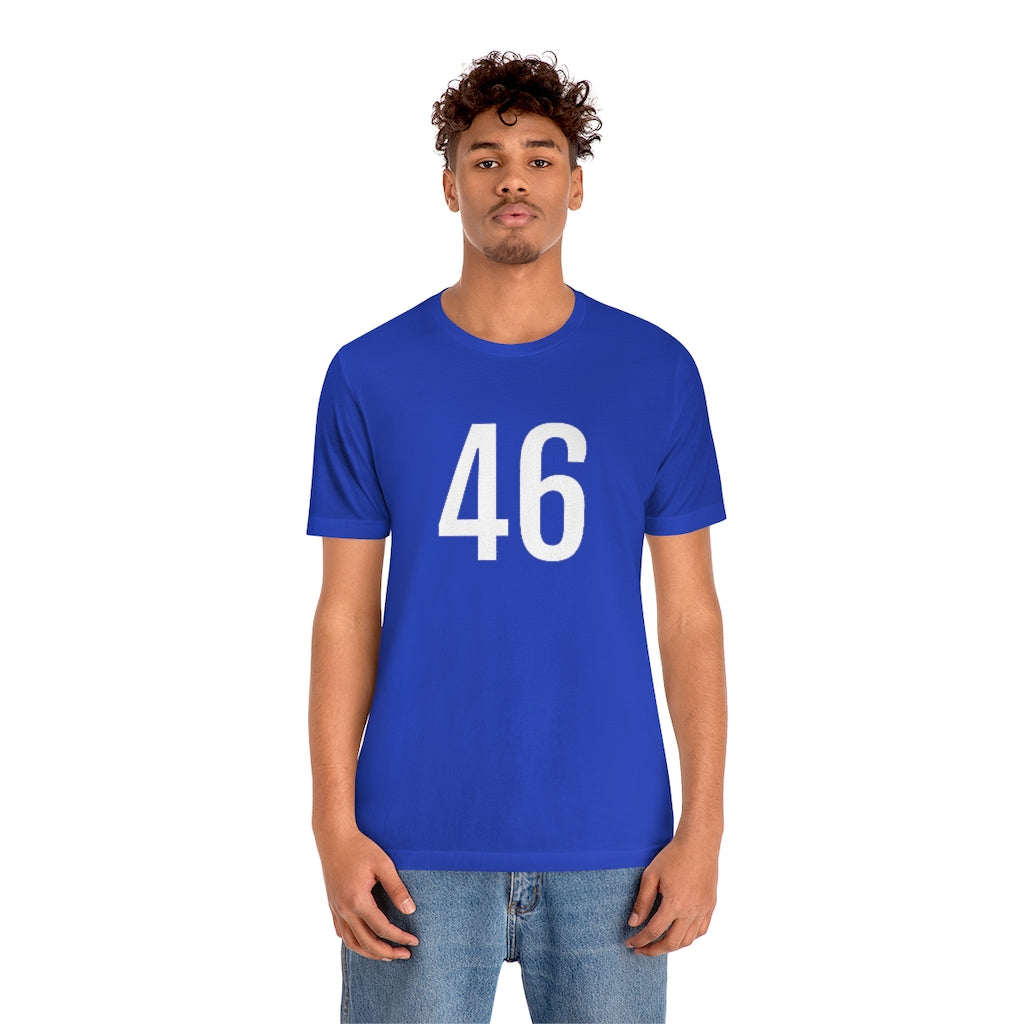 T-Shirt with Number 46 On | Numbered Tee T-Shirt Petrova Designs
