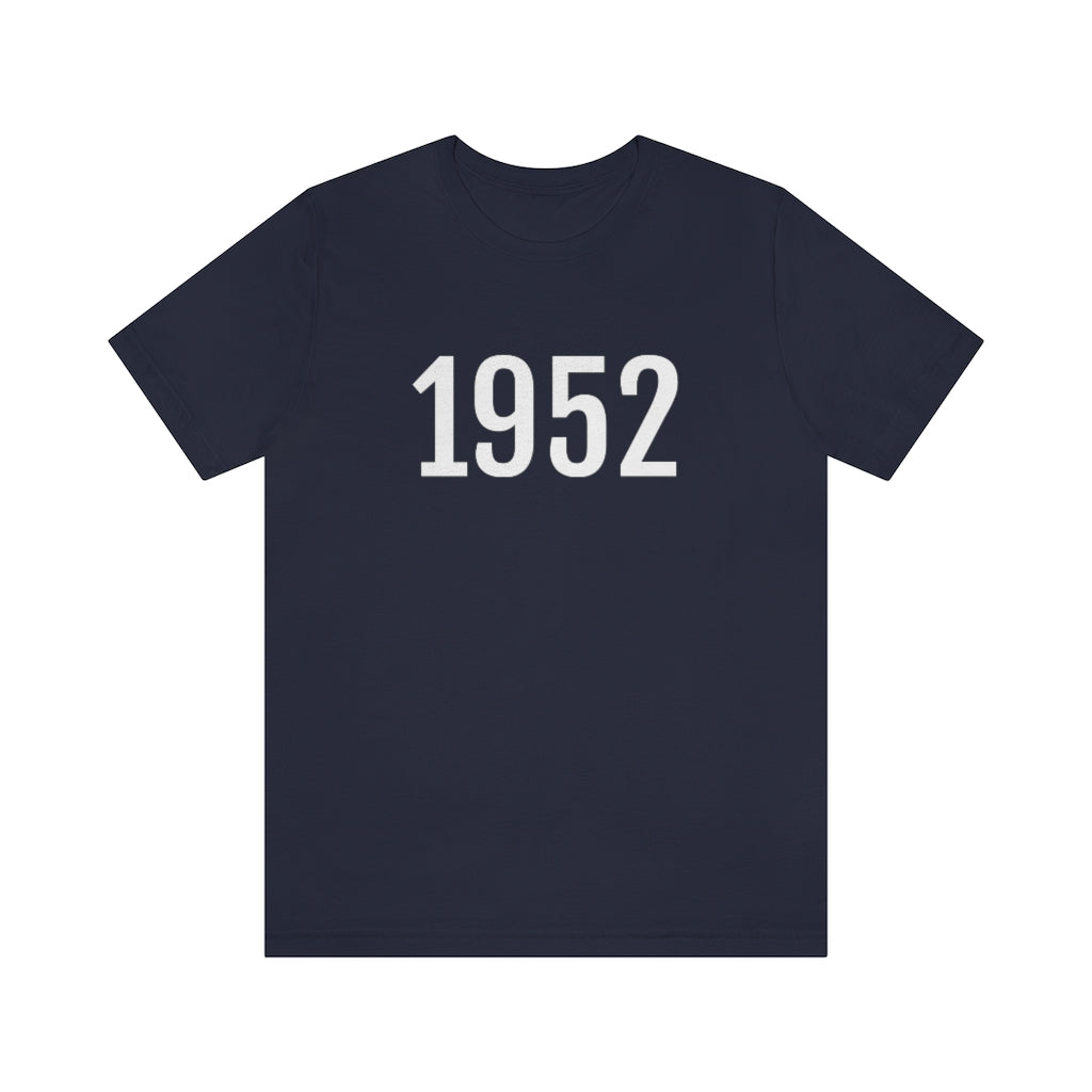 T-Shirt with Number 1952 On | Numbered Tee Navy T-Shirt Petrova Designs