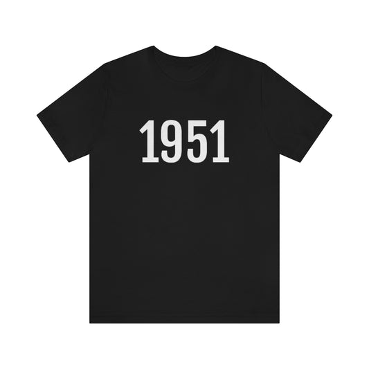 T-Shirt with Number 1951 On | Numbered Tee Black T-Shirt Petrova Designs