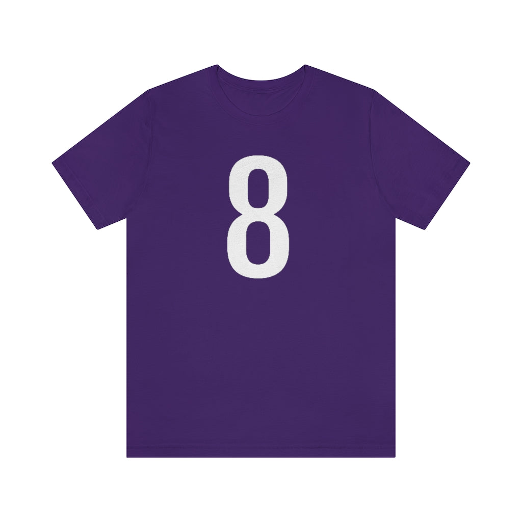 T-Shirt with Number 8 On | Numbered Tee Team Purple T-Shirt Petrova Designs