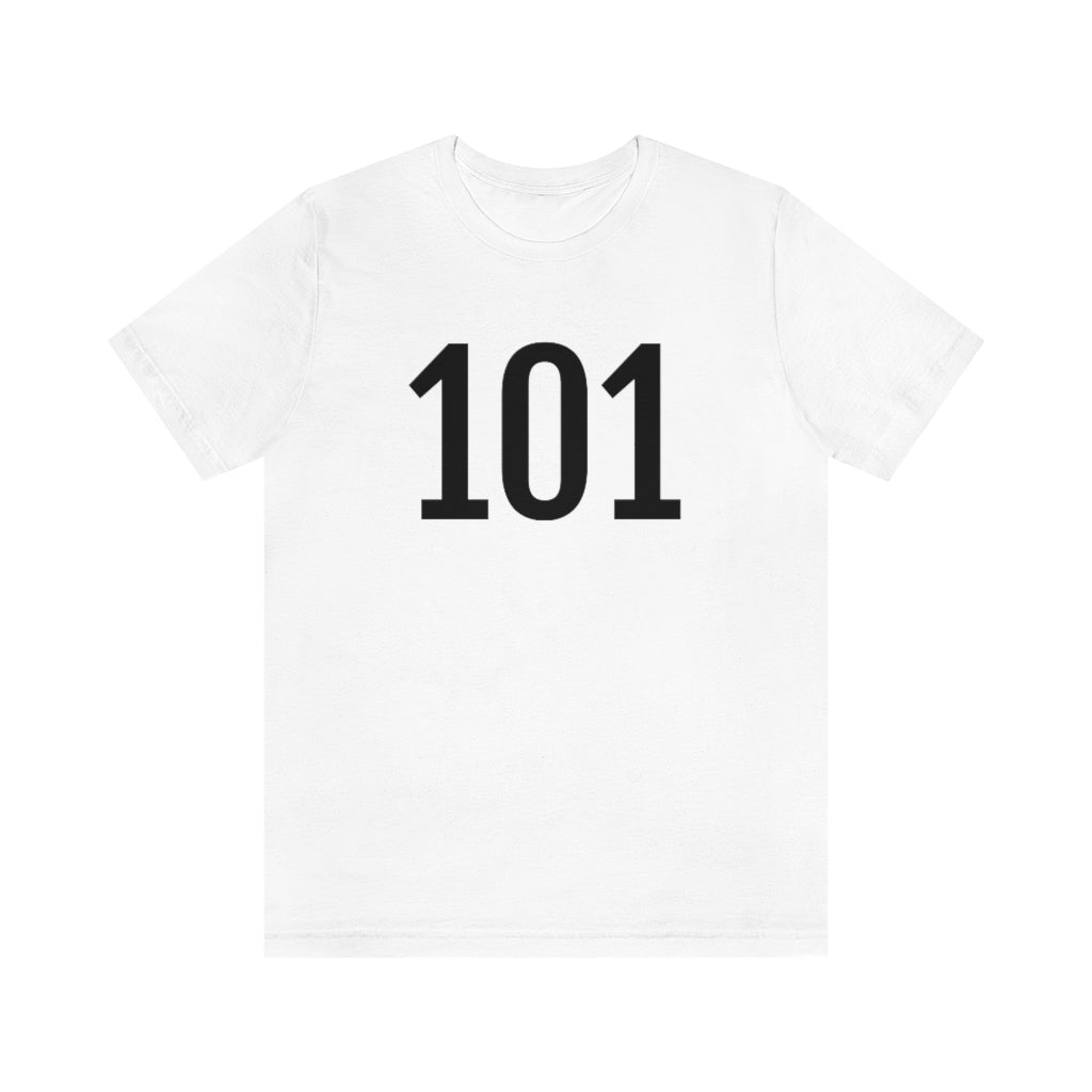 T-Shirt with Number 101 On | Numbered Tee White T-Shirt Petrova Designs
