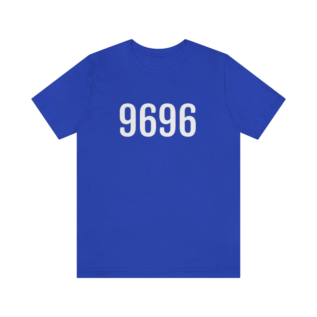 T-Shirt with Number 9696 On | Numbered Tee True Royal T-Shirt Petrova Designs