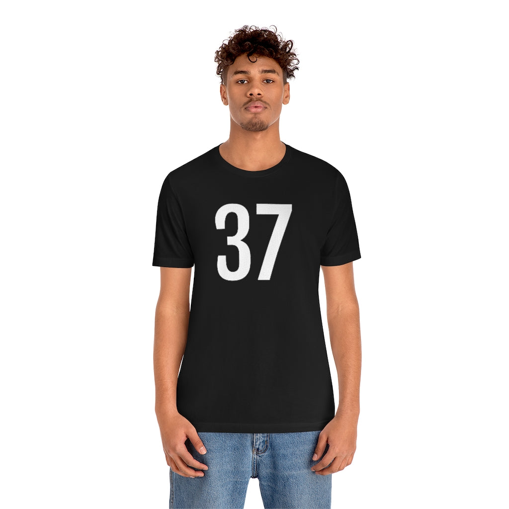 T-Shirt with Number 37 On | Numbered Tee T-Shirt Petrova Designs